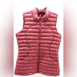Lululemon Rose Color Quilted Pack-it-down Vest